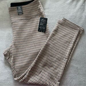NWT INC High Rise Contour Waistband Leggings Houndstooth Size XL